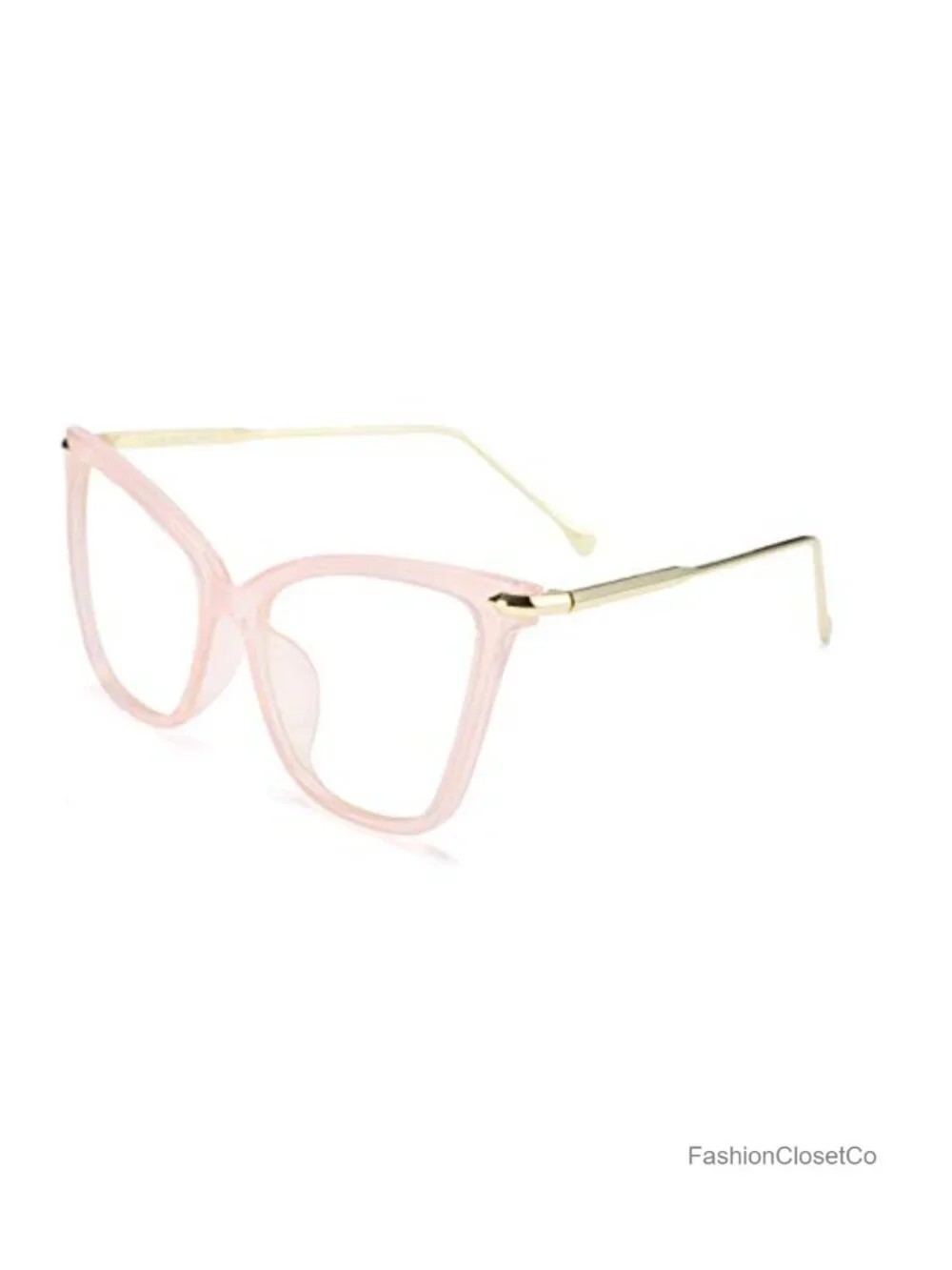 Oversized Cat Eye Glasses Frame with Clear Lenses for Women